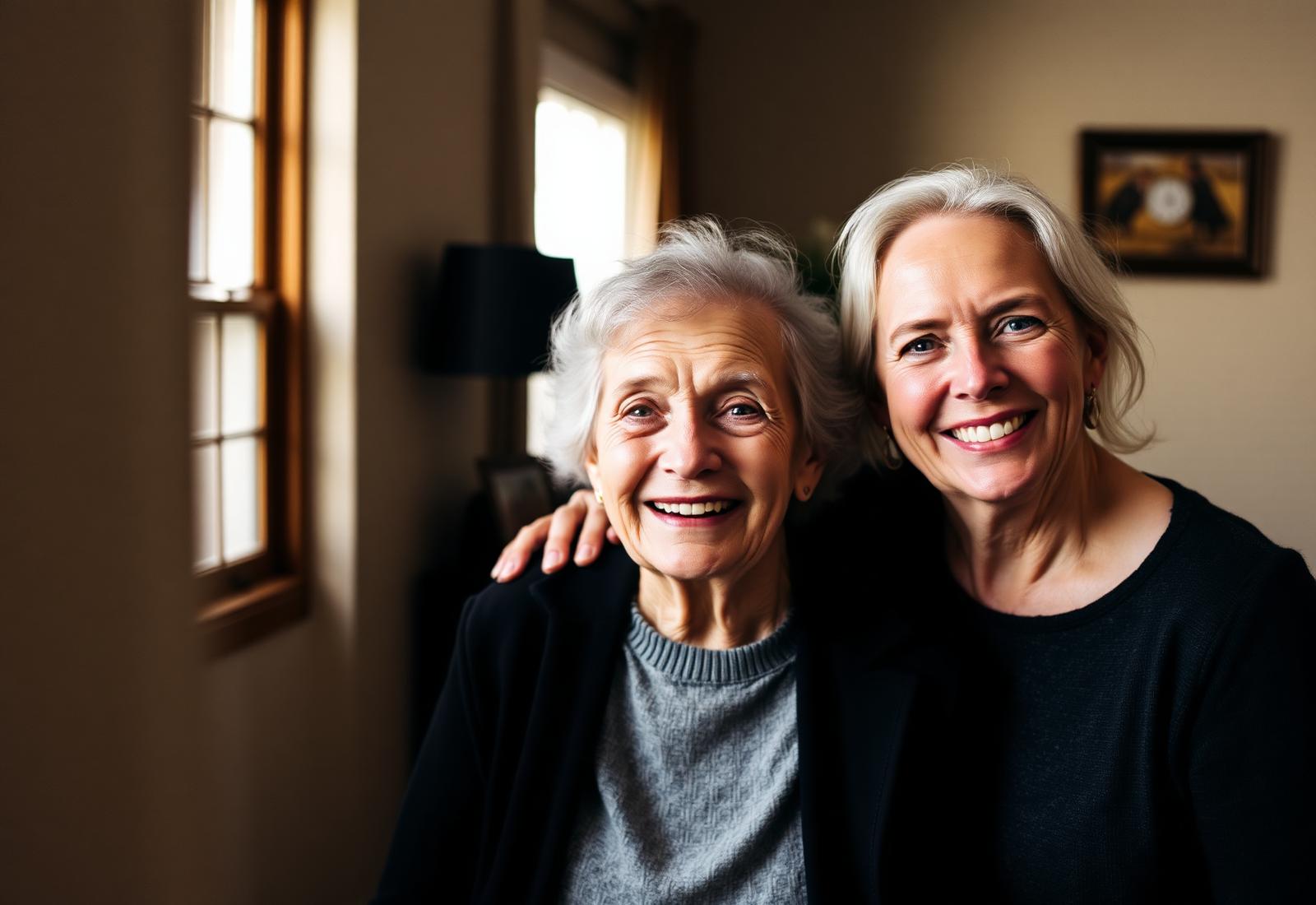 An Oklahoma daughter and her mother at home