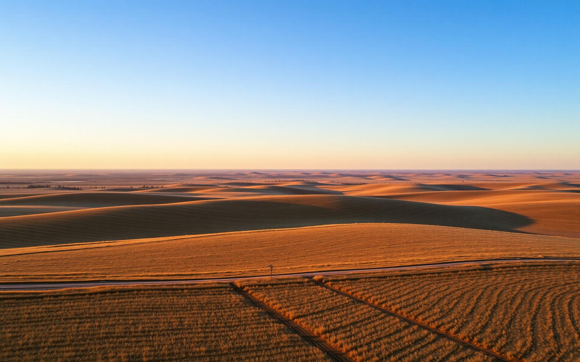 Oklahoma landscape at golden hour